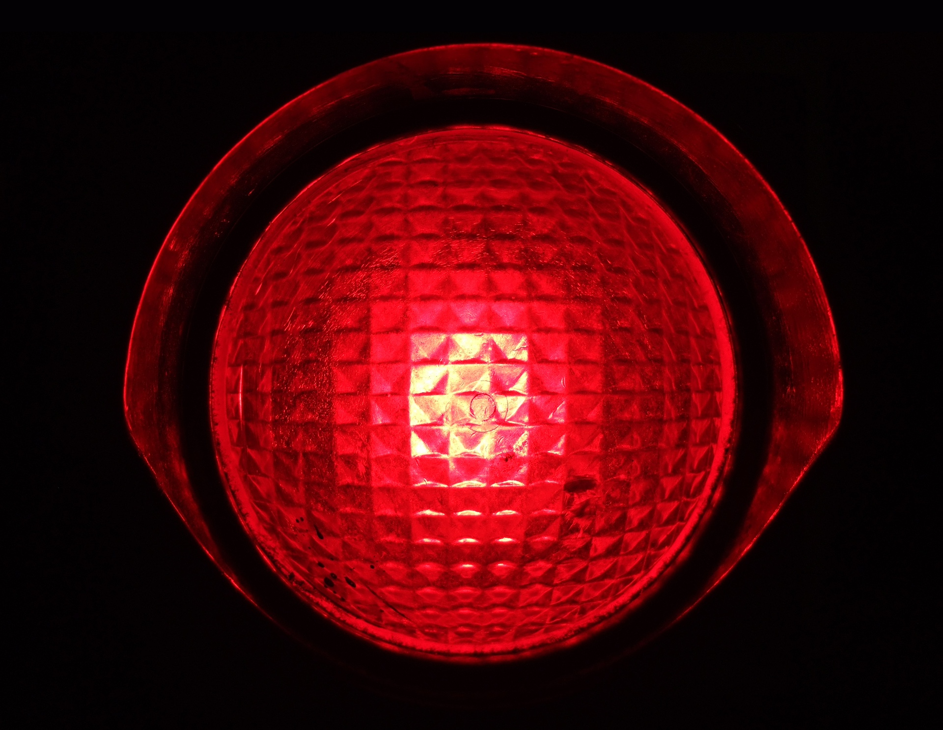 red traffic light.