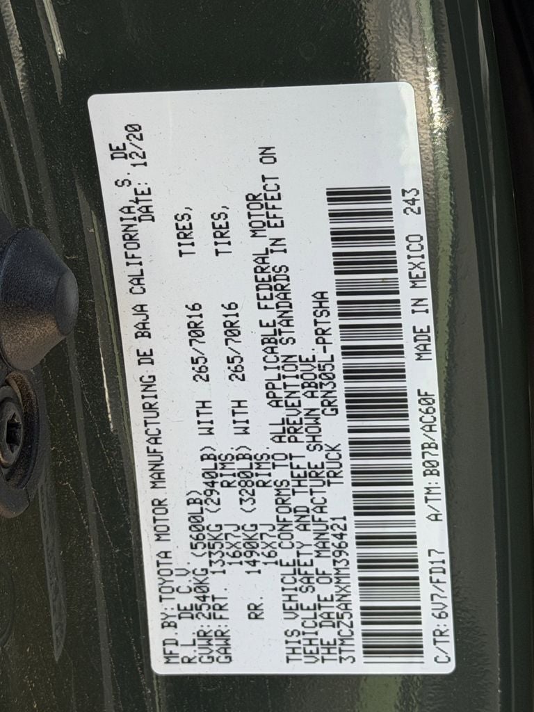 2021 Toyota Tacoma TRD Off-Road V6