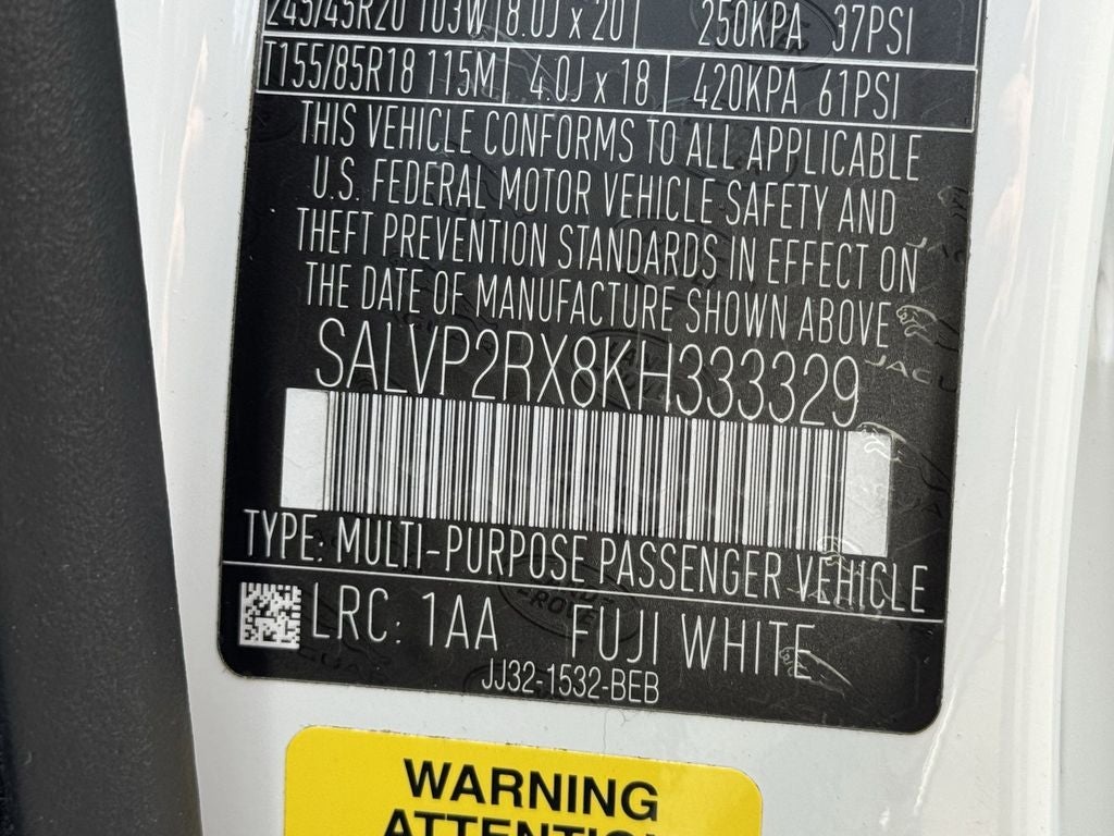 2019 Land Rover Range Rover Evoque SE