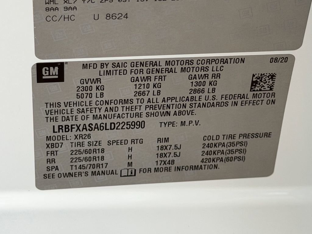 2020 Buick Envision 1SV